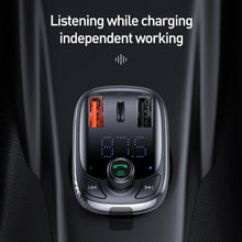 Load image into Gallery viewer, Baseus Transmitter FM TWS T-Typed S-13 (PPS Fast Charger Edition) Black