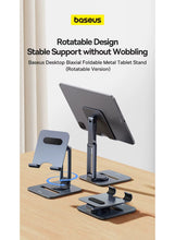 Load image into Gallery viewer, Baseus Desktop Biaxial 360° Rotatable Tablet Stand | Adjustable Aluminum Holder - Grey