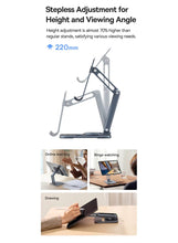 Load image into Gallery viewer, Baseus Desktop Biaxial 360° Rotatable Tablet Stand | Adjustable Aluminum Holder - Grey
