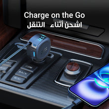 Load image into Gallery viewer, BRAVE BCC-28 60W Dual-Port Car Charger with Retractable 30W USB-C Cable | PD/PPS Fast Charging | LED Display – Black