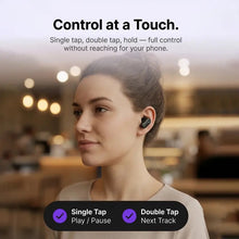 Load image into Gallery viewer, BRAVE E-35 NanoPods TWS Earbuds Bluetooth 6.0 | 13mm Deep Bass | 18H Playtime | Touch Control Wireless Earphones - Black