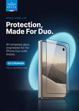 Load image into Gallery viewer, BRAVE Guard iPhone Duo Tempered Glass Screen Protector | 9H HD | Full Screen Coverage | Scratch Resistant | Bubble-Free Installation Kit - Clear
