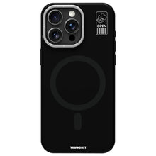 Load image into Gallery viewer, Youngkit Cream Silicone Bracket Magsafe iPhone 15 Pro Case - CVRGRM