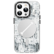 Load image into Gallery viewer, Youngkit Futuristic Circuit Magsafe iPhone 13 Pro Max Case - White - CVRGRM