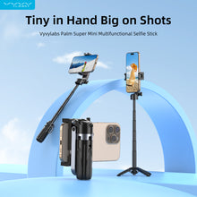 Load image into Gallery viewer, Vyvylabs Palm Super Mini Multifunctional Selfie Stick - Black