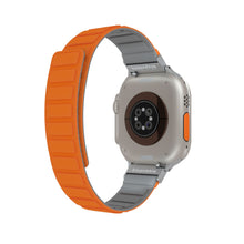 Load image into Gallery viewer, Blupebble Silicone Reversible Magnetic Strap(41/40/38mm) - Terminio - Gray/Orange - CVRGRM