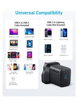 Load image into Gallery viewer, Anker 312 Charger 30W USB - C Fast Charging Adapter - Black - CVRGRM