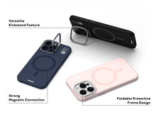 Load image into Gallery viewer, Youngkit Cream Silicone Bracket Magsafe iPhone 15 Pro Case - CVRGRM