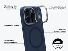 Load image into Gallery viewer, Youngkit Cream Silicone Bracket Magsafe iPhone 15 Pro Case - CVRGRM