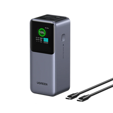 Load image into Gallery viewer, UGREEN Nexode Fast Charging Power Bank 20000mAh 130W With Smart Digital Display - Gray