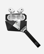 Load image into Gallery viewer, Aulumu A09 Geometric Case for AirPods Pro Series | Lock & Lanyard | Black - CVRGRM