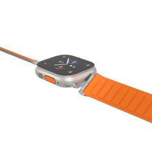 Load image into Gallery viewer, Blupebble Silicone Reversible Magnetic Strap(49/45/44/42mm) - Terminio - Gray/Orange - CVRGRM
