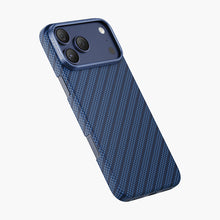 Load image into Gallery viewer, KEEPHONE KEVLAR ROBIN 100% Aramid Fiber Slim Design MagSafe iPhone 17 Pro Max Case - Blue