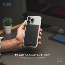 Load image into Gallery viewer, Blupebble 6 Standard Sized Magnetic Card Holder With RFID Protection - Black - CVRGRM
