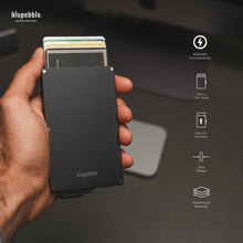 Load image into Gallery viewer, Blupebble 6 Standard Sized Magnetic Card Holder With RFID Protection - Black - CVRGRM