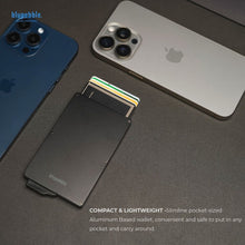 Load image into Gallery viewer, Blupebble 6 Standard Sized Magnetic Card Holder With RFID Protection - Black - CVRGRM