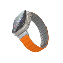 Load image into Gallery viewer, Blupebble Silicone Reversible Magnetic Strap(49/45/44/42mm) - Terminio - Gray/Orange - CVRGRM