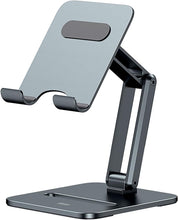 Load image into Gallery viewer, Baseus Desktop Biaxial Foldable Metal Stand (for Tablets) - Grey