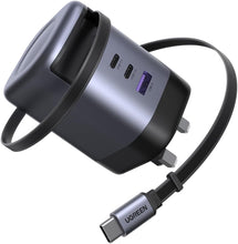 Load image into Gallery viewer, UGREEN Nexode pro 100W Charger with Retractable USB-C Cable