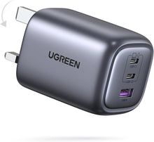 Load image into Gallery viewer, UGREEN Nexode 65W USB C Charger 3 - Port Foldable GaN Laptop Adapter Fast Charger Type C Wall Charger Plug - CVRGRM
