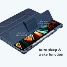 Load image into Gallery viewer, NILLKIN BUMPER LEATHER CASE FOR IPAD 12.9 (2020/2021/2022) - BLUE - CVRGRM