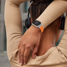 Load image into Gallery viewer, Blupebble Silicone Reversible Magnetic Strap(49/45/44/42mm) - Dolomites - Black/Orange - CVRGRM