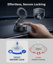Load image into Gallery viewer, BRAVE Vacuum Suction Magnetic Car Mount Switchable Suction Strong Magnets Foldable Multi-Angle Holder for iPhone & Smartphones