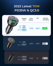 Load image into Gallery viewer, JOYROOM JR - CL26 70W 3 - port USB+USB - C / Type - C Car Charger - CVRGRM