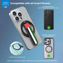 Load image into Gallery viewer, Brave UAE Flag Grip 3 in 1 Magnetic Grip & Kickstand - CVRGRM