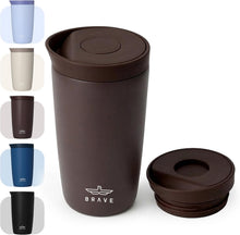 Load image into Gallery viewer, Brave TempGuard Travel Mug 350ml Stainless Steel Insulated Coffee Cup | Leak Proof Push Button Lid | Hot & Cold Tumbler