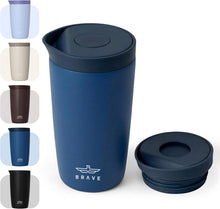 Load image into Gallery viewer, Brave TempGuard Travel Mug 350ml Stainless Steel Insulated Coffee Cup | Leak Proof Push Button Lid | Hot & Cold Tumbler