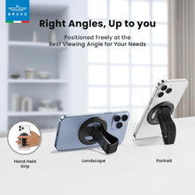 Load image into Gallery viewer, BRAVE MagGrip 3-in-1 Magnetic MagSafe Phone Grip Holder with Finger Strap & Kickstand