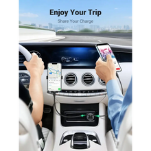 Load image into Gallery viewer, UGREEN 50W Car Charger Adapter Fast Charging Dual USB-C Car Charger Adapter - Gray