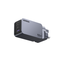 Load image into Gallery viewer, UGREEN Nexode Pro 100W PD GaN3-Port Charger with 100W USB-C to USB-C 1.5M Cable - Gray
