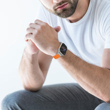 Load image into Gallery viewer, Blupebble Silicone Reversible Magnetic Strap(49/45/44/42mm) - Terminio - Gray/Orange - CVRGRM