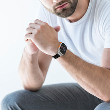 Load image into Gallery viewer, Blupebble Silicone Reversible Magnetic Strap(49/45/44/42mm) - Dolomites - Black/Orange - CVRGRM