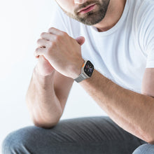 Load image into Gallery viewer, Blupebble Silicone Reversible Magnetic Strap(49/45/44/42mm) - Marmolada - Gray/White - CVRGRM