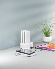 Load image into Gallery viewer, Powerology 4 in1 Station 10000mAh PD 100W QC Wireless Power Bank - White - CVRGRM