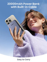 Load image into Gallery viewer, UGREEN Nexode 20000mAh Power Bank with Built-In USB-C Cable - Gray