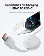 Load image into Gallery viewer, Baseus Mini 60W Retractable USB-C to USB-C PD 3A Fast Charging 1M Cable
