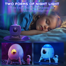 Load image into Gallery viewer, Astronaut Lander Indoor Galaxy Projector | Spacecraft Ceiling Projector Light with Remote Control | 2 Astronaut Toys Decoration