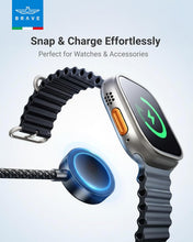 Load image into Gallery viewer, BRAVE BDC-53 Trivolt 3-in-1 Fast Charging Cable 100W | USB-C to USB-C | 20W Lightning & 2.5W Apple Watch Magnetic Charger - Black