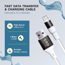Load image into Gallery viewer, ERD 67W USB-A to USB-C Fast Charging Cable 1M - White