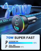 Load image into Gallery viewer, JOYROOM JR - CL26 70W 3 - port USB+USB - C / Type - C Car Charger - CVRGRM