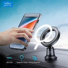 Load image into Gallery viewer, BRAVE BHL-52 MagSafe CarDashboard Phone Holder - 360° Rotatable, Universal Car Mount - Black