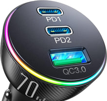 Load image into Gallery viewer, JOYROOM JR - CL26 70W 3 - port USB+USB - C / Type - C Car Charger - CVRGRM