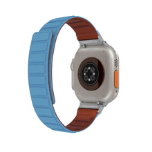 Load image into Gallery viewer, Blupebble Silicone Reversible Magnetic Strap(49/45/44/42mm) - Hochfeiler - Blue/Brown - CVRGRM