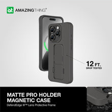 Load image into Gallery viewer, AT Matte Pro Magsafe Drop proof Case for iPhone 15 Pro - Black - CVRGRM