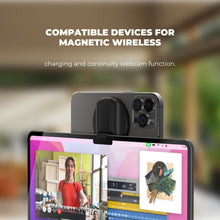 Load image into Gallery viewer, Blupebble Lucid Mag Grip Magsafe 5W Wireless Charger w/ Stand & Webcam Mount - CVRGRM
