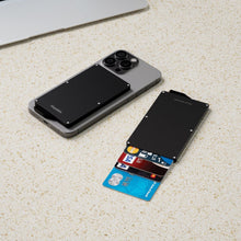 Load image into Gallery viewer, Blupebble 6 Standard Sized Magnetic Card Holder With RFID Protection - Black - CVRGRM